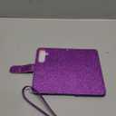 Varikke for Galaxy S25 Wallet Case Detachable with RFID Blocking Card Holder for Women, Glitter Leather Strap Magnetic Flip Wallet Removable Phone Case Cover for Samsung Galaxy S25 6.2", Dark Purple