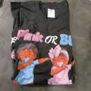 Pink Or Blue Mimi Loves You Black Baby Gender Reveal Party T-Shirt, XL
