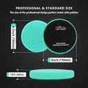 6" Buffing Polishing Pads Kit, 7Pcs 6.5" Backing Plate, Sponge & Woolen Pads - 6" Drill Attachment Set for Car Buffer Polish & Wax (6 Inch (150mm))
