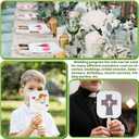 50 Piece Church Handheld Fan DIY Set, Includes Wooden Wavy Handles Craft Sticks, Blank Cardstock Paper (Not Printer-Compatible), Double-Sided Tape, Ideal for Crafting, Painting, Hand Decorati