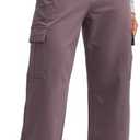 Viodia Womens Cargo Sweatpants High Waisted Wide Leg Baggy Cotton Pants Straight Leg Loose Joggers for Casual Lounge (XS)