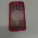 BERFY for iPhone 16 Pro Max Case, Compatible with MagSafe, Built-in Privacy Screen Protector and Camera Protection, Anti-Spy Full Body Shockproof Phone Case for 16 Pro Max 6.9", Clear Bright Pink