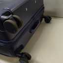 28 IN Expandable Top Opening Checked Luggage, Navy Blue