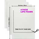 4 Pack Lipo Foam Post-surgical Ab Board Flattening Abdominal Compression Board for using with Post Liposuction Surgery Compression Garments Foam pads for Recovery 8"X11" (XXL)