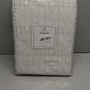 Cream and Silvery 100% Blackout Curtains 96 Inch Length 2 Panels, Jacquard Thermal Insulated Noise Reducing Grommet Drapes for Bedroom Living Room, 2pcs, 52" W x96 L