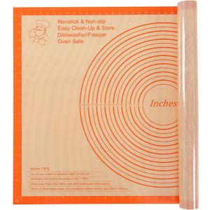 Silicone Pastry Mats 36X24 Inch Extra Large Baking Mat Non-slip and Reusable Dough Mats with Measurements, Nonstick Kneading Board -For Dough, Pastry, Pie Crust, Fondant, Cookies, Bread, Pasta, Pizza (Orange)