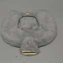 U Shaped Hot Water Bottle, Neck and Shoulder Hot Water Bottle,1L Hot Water Bag with Detachable Cover Soft Plush Neck Warmer,Warmer Hot/Cold Water Wrap Pillow (Gray)