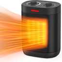 1500W Space Heaters for Indoor Ues, Electric Portable Heater with Thermostat, 3 Modes, Multiple Protection, Small Heater Safety for Home Office Quiet