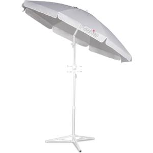 6.5ft Portable Beach Umbrellas for Sand Beach UV 50+ Umbrella with Tilt & Steel Pole, Protection with Heavy Duty Anchor, Patio Umbrella with Carry Bag