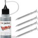 Pinewood Car Axles Kit-4pcs Derby Car Axles&0.5oz Graphite Powder-Pinewood Speed Axles-Graphite Lubricant for Derby car Pine Derby Wheels Axles Speed
