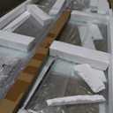 Shower Door 44-48" W x 76" H, Modern Sliding Shower Glass Door, Frameless Shower Door with 5/16" (8mm) Thick Tempered Glass, Towel Rail and Auxiliary Handle, Chrome