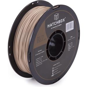 HATCHBOX 1.75mm Wood PLA 3D Printer Filament, 1 KG Spool, Dimensional Accuracy +/- 0.03 mm, 3D Printing Wood Filament
