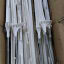 25 Pack Electric Fence Posts, 48 Inch Step in Fence Post, White Temporary Plastic Fence Post for Patio, Garden, Orchard, Farm Protection