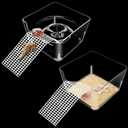 2 Pack Hermit Crab Water Tank, Cage Accessories With Climbing Ramp, Aquarium Salt Water Pool for Small or Medium Habitat Home Transparent