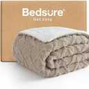 Amazon.com: Bedsure Sherpa Fleece Throw Blanket for Couch - Soft Fluffy & Cozy Cable Jacquard Tufted Throw Blankets for Women Gift, Thick Warm Blanket for Winter and All Seasons, Beige, 50x60 Inches : Home & Kitchen