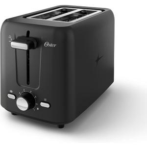 Oster 2-Slice Toaster with Custom Bagel Setting and Extra-Wide Slots, Black