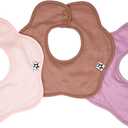 Tiny Twinkle Roundabout Drool Bibs 3 Pack - 360 Rotating Water Resistant and Absorbent Teething Baby Bibs