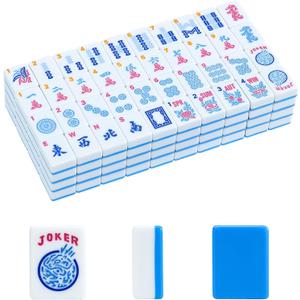 American Mahjong Tiles (1.2,Tiles Only), 166 Pcs American Mahjong Tile Set with Blue Color