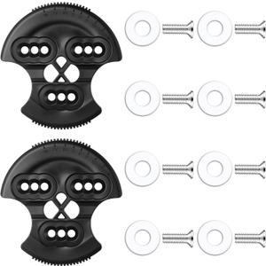 18 Pcs 3D Hinge Discs Hardware Kit 2 Sets Black Hinge Discs 8 Pairs Screws and Washers for Snowboard Ski Winter Sports Equipment Systems
