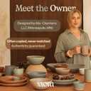 MORA Medium Bowls Set of 4, 28oz Ceramic Pottery Everyday Bowls - Microwave, Oven and Dishwasher Safe - Harvest