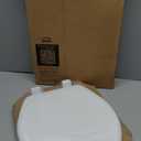 Mayfair Linden Slow Close Toilet Seat, Non Slip Heavy Duty Wood, Easy Install, Round, White