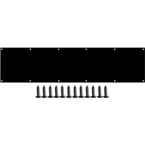 Door Metal Kick Plate 8x34 inches Aluminum Decorative Plates Protector for 36 inches Front Doors, Anodic Oxidation 18 Ga Thickness 8"x 34" (Black)