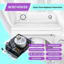 OEM W10745655 Dryer Timer Compatible with Amana Maytag Inglis Roper Dryer. Replaces These Parts: W10857612 W10857612VP 418-619-20-B5 4454384 AP6003908 EAP11731366 PS11731366 FIX11731366
