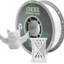 PETG 3D Printer Filament, Dimensional Accuracy +/- 0.03 mm, 1kg Spool(2.2lbs), 1.75 mm Fit for Most 3D Printers, White