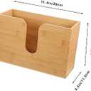 Zerodeko Wall Mounted Tissue Box Holder Bathroom Napkin Holder Easy Access Tissue Box Child-Friendly Design Stylish Wooden Dispenser