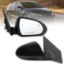 Lqito Right Passenger Side Mirror Compatible With 2017 2018 2019 2020 Hyundai Elantra With Power Glass Heated Blind Spot Black Replace#87620F3020(7Pins）
