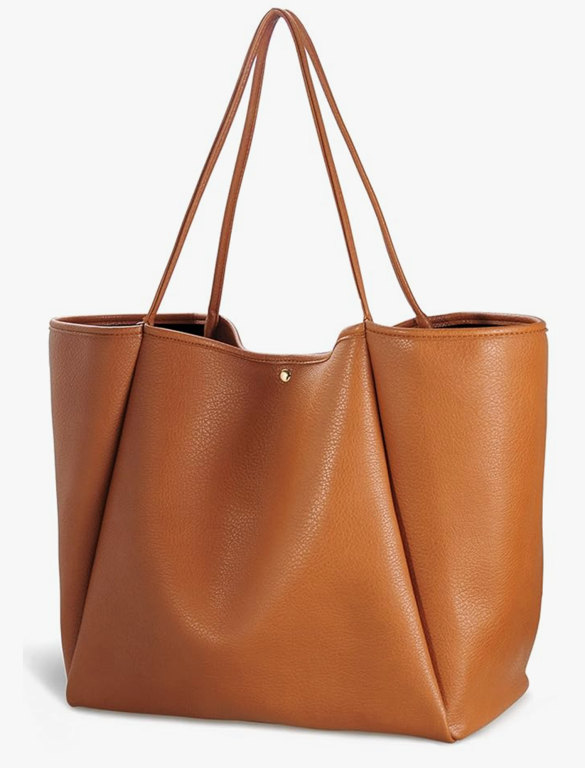 Oversize Pu Leather Tote Women Weekender Bag Shopper Handbag Travel Purse