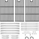 Grill Replacement Parts for Charbroil Performance 5 Burner 463448021 463449021 463455021, Cast Iron Grill Grates, G325-0002-W1 Heat Plates, G327-2100-W1 Burners, Igniters, Crossover Tube
