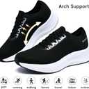 Men's Running Shoes-Breathable Walking Non-Slip Athletic Sneakers Lightweight Gym Comfortable Tennis Road Sneaker Training Shoe Men with Boxes (9.5, Black)