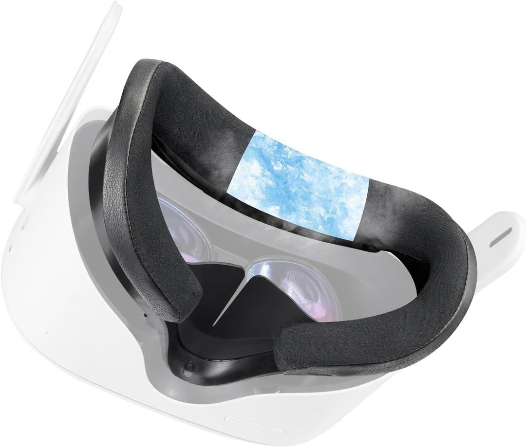 SOULWIT Cooling Gel Face Cushion Cover (Facial Interface) Replacement Kit for Oculus Quest 2, Anti-Leakage Nose Pad, VR Accessories for Meta Quest2 SOULWIT Cooling Gel Face Cushion Cover (Facial Interface) Replacement Kit for Oculus Quest 2, Anti-Leakage Nose Pad, VR Accessories for Meta Quest2