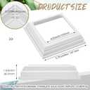 Thyle 8 Pcs True 4x4 Inches Vinyl Post Skirt Post Base Cover Column Wraps for Porch Deck Base Vinyl Sleeve White Trim for Hand and Stair Rails