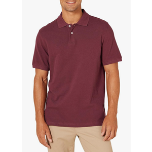 Men's Polo Shirts Short Sleeve, Slim-Fit Cotton Pique Size L
