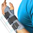 FEATOL Wrist Brace Splint Carpal Tunnel for Women Men, Night Wrist Sleep Support Brace, Left Hand, Medium/Large, Pain Relief for Sprain, Arthritis, Tendonitis