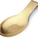 VanlonPro Stainless Steel Spoon Rest, Spatula Ladle Holder, Stainless Steel Utensil Spoon Rest Holder, Brushed Finish, Dishwasher Safe 9.8 x 3.7 Inch (Gold 1PC)