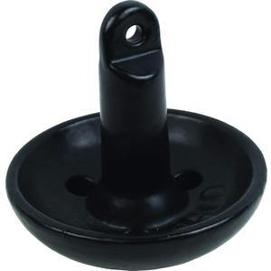 Attwood 9943B1 Solid Cast Iron 15-Pound Mushroom Boat Anchor, Black PVC-Coated Finish