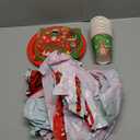 Merry Christmas Decorations Xmas Party Supplies Tableware Set Xmas Plates and Napkins with Tableware for Happy Holidays Decorations (Merry Christmas)