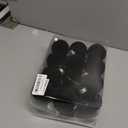 16pcs Velvet Christmas Ball Ornaments -Flocked Shatterproof Christmas Tree Decorations Plastic Xmas Decorative Hanging Ornaments for Xmas Holiday Home Decor,3 Style(Black, 3.15inch)