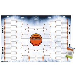 Trends International Collegiate - 64 Team Bracket Wall Poster, 22.375" x 34", Premium Poster & Mount Bundle