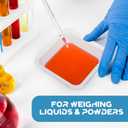 Sherr 125 Pack 100ml Weigh Boats Medium Large Bulk Anti Static White Pans Plastic Square Easy Pour Boats Weighing Trays for Capsule Filling, Lab Dish, Powder, Liquid, Food, Sample Container
