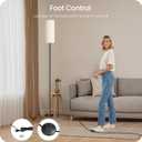 Set of 2 Dimmable Floor Lamps for Living Room with 2 Remotes and Foot Switch, 64.4Modern Standing Tall Lamp, Corner Lamp for Bedroom, Bulb Included, 3000K-6500K, Beige Shade E06LDP205W1