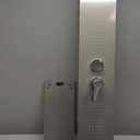 VEVOR Shower Panel System, 5 Shower Modes, LED Shower Panel Tower, Rainfall, Waterfall, 2 Body Massage Jets, Tub Spout, Handheld Shower Head with 59" Hose, Stainless Steel Wall-Mounted Shower Set