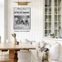 Vintage Black And White Newspaper Wall Art The New York Better Late Than Ugly Canvas Prints Funky Feminist Poster Trendy Wall Decor for Girl Dorm Room bar cart decor 12x18inch Unframed (style-6)