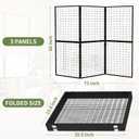 Foldable Gridwall Display Panel - 3 Pack of 2x5 Ft Heavy Duty Z Unit Wire Grid Wall Panels for Retail Store, Trade Show, Pop Up Shop, Versatile Merchandiser Display