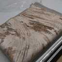 Large Brown Coffee Swirl Pattern Rectangular Rug 110" x 90"