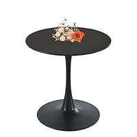 Howhio White Round Dining Table, 24 Inches Tulip Round Kitchen Table, Mid-Century Leisure Table for Small Places, Dining Room, Living Room, Cafe