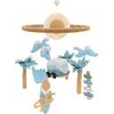 Surf Mobile for Crib Handmade Felt Nursery Decor Crib Mobile surf for Bassinet Baby Shower Newborn Baby Gift Beach Nursery Decor (Surf and Beach)